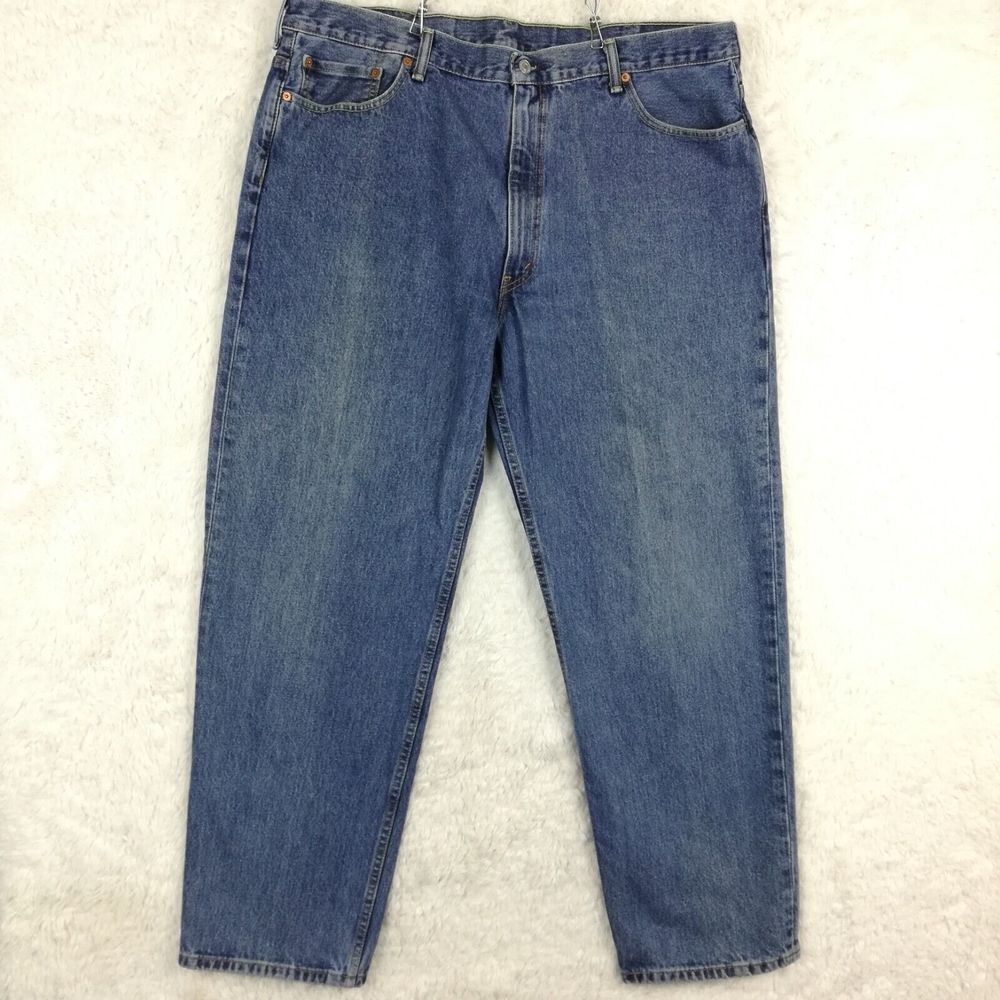 Levi's Mens Jeans 550 Relaxed Fit Straight Leg Denim‎ Blue Medium Wash 44x32